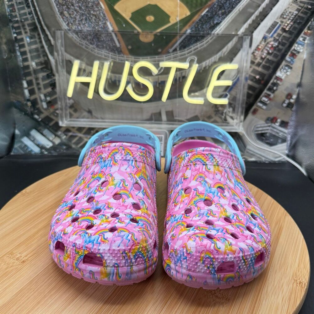 Crocs unisex Lisa Frank Unicorn Classic Clogs M5/W7 - Picture 6 of 10